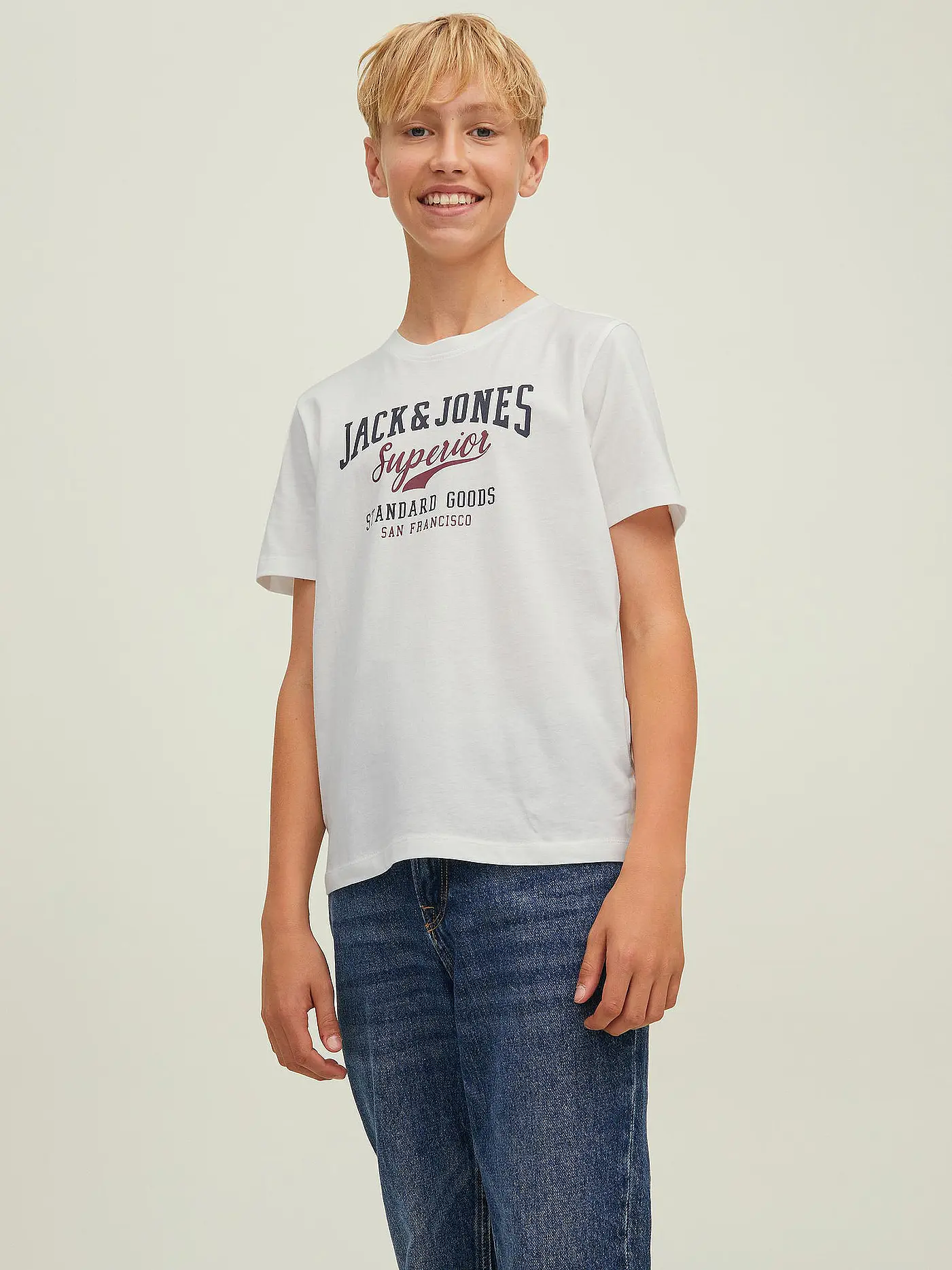 JACK & JONES | Jungen T-Shirt JJELOGO | weiss